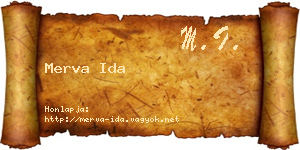 Merva Ida névjegykártya